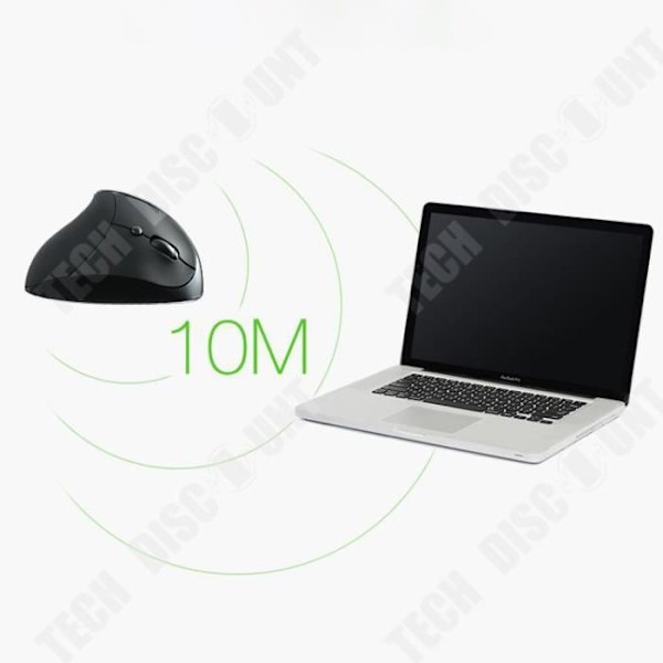 TD® 3 i 1 Vertikal Ergonomisk Mus Trådlös Anslutning 2,4G Uppladdningsbar DPI Justerbar (800/1200/1600) för Bärbar Dator