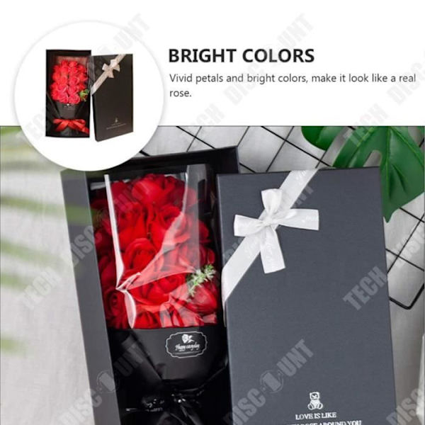 TD® Savon Bouquet Simulation Rose Bevare Blomst Gaveæske Fødselsdagsgave Til Kæreste Valentines Dag
