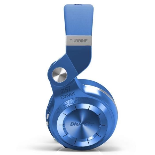 Bluedio T2+ (Turbine 2 plus) Trådlöst stereo Bluetooth-headset med mikrofon Micro-SD-kort och FM-radio blå