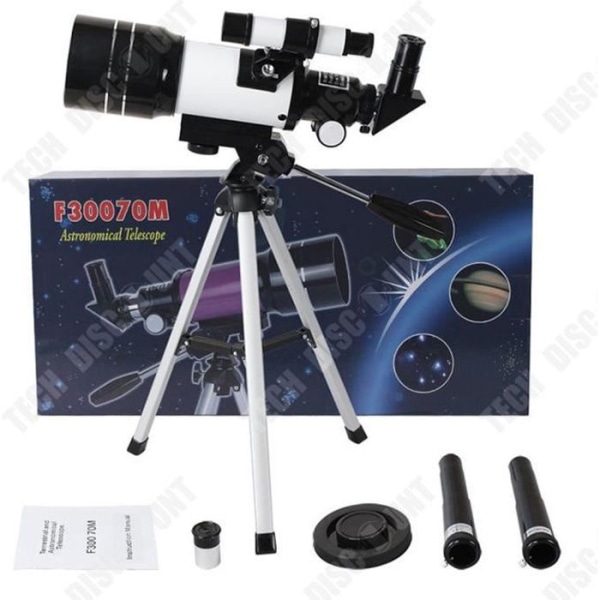 TD® 30070 högeffekt astronomiskt teleskop i silver standardutgåva barngåva med dubbla användningsområden himmel och t