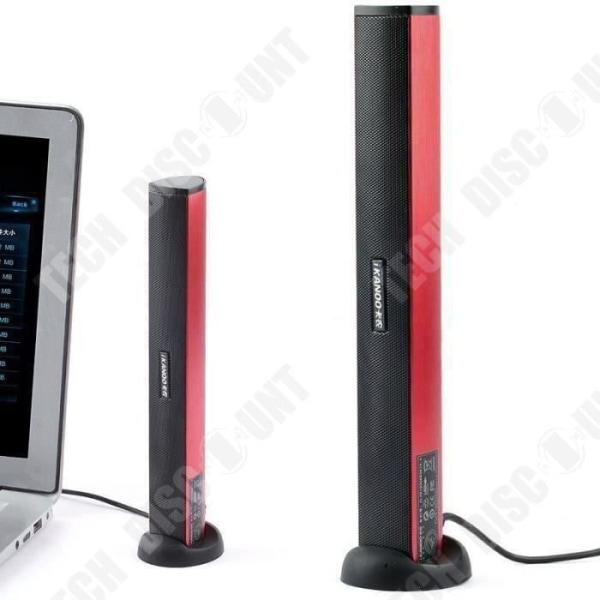 TD® Soundbar USB-högtalare Laptop-högtalare Stereo Soundbar Dator Liten högtalare Röd