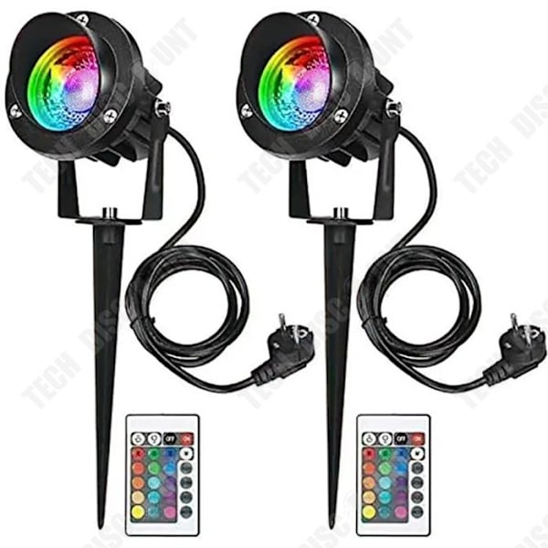 TD® 2 Pakkaus 10W RGB maapistorasia valo IP65 ulkotiloihin kestävä maisemavalaisin LED-puoti kestävä puutarhavalaisin