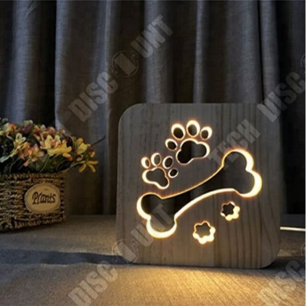 TD® LAMPE A POSER Mixte - Kreativ skrivebordslampe 3D natlys LED - gul ZYue™