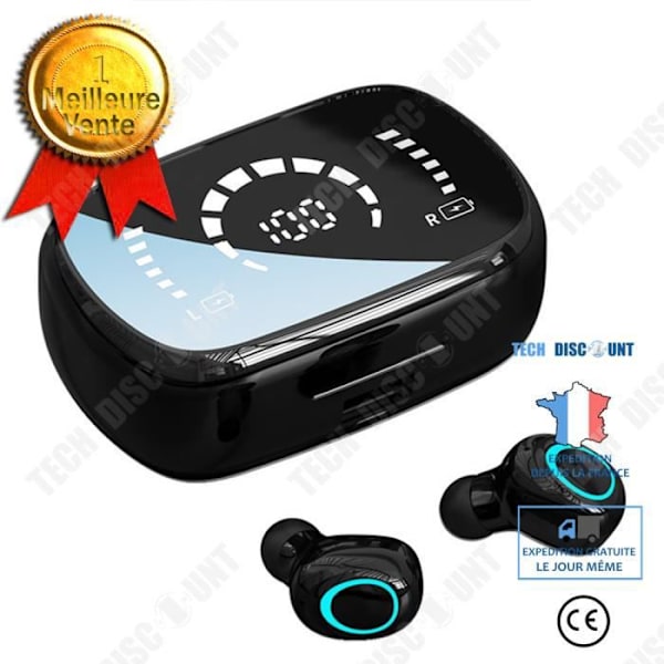 TD® Bluetooth Headset Digital Display True Wireless TWS Bluetooth 5.0 Laddningsfack Handsfree bilsamtal