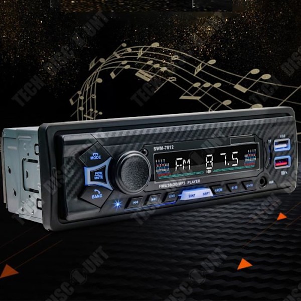 TD® Sisäradio, kaksoisnopea USB-lataus, handsfree-puhelut, ohjauspyöräremote, TF-kortin tuki, U-disk.