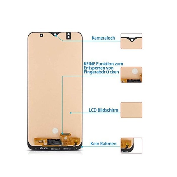 Mobiltelefon Skærm - TD® - A50 SM-A505FD - Udskiftning - Tempereret Glas (9H) - Sort Svart