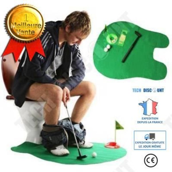 TD® Original Rolig Toalett Minigolf Spel-Golf Toalettleksak Roliga Leksak-Toalettdekorationsspel