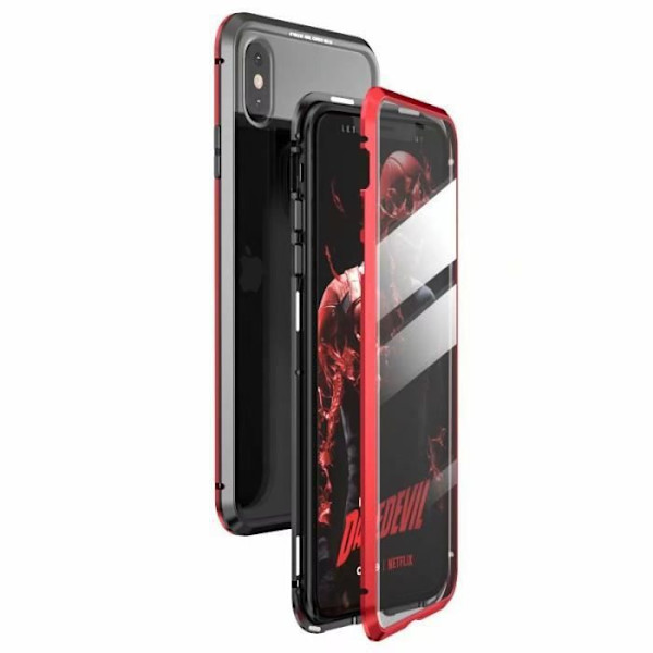 Etui beskyttelse - TD® - iPhone 12 Pro - Tempereret glas - Stødabsorberende - Magnetisk sikkerhed Röd