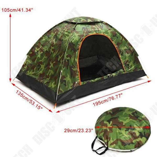 TD® campingtält/ automatisk pop UP för 1 eller 2 personer Vandring/ vandringsutrustning/ vandringstillbehör