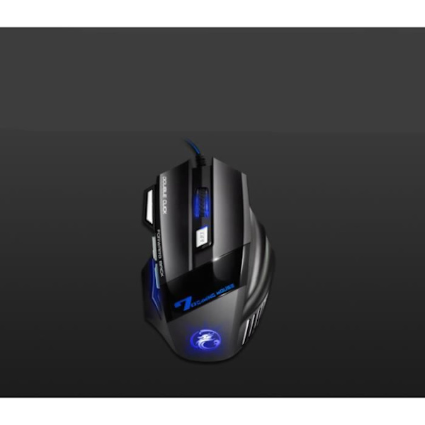 TD® Optical Wired RGB Gamer Mouse 17 knappar svart och gul / USB-port / Ultrasnabb respons / 12 000 dpi / Ljusstark LED