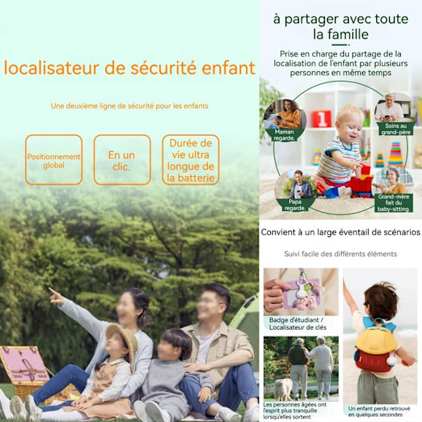 GPS-tracker INN® 3.1x0.9cm Anti-tabssystem til lokalisering af kæledyr for ældre og børn, hvid