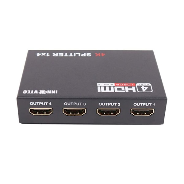 HDMI-splitter - INN® - 4 portar - Stöd för 3D - Upplösning 4K - Kompatibel med PC och TV