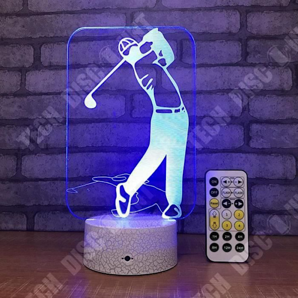 TD® Taktile dekorativ bordlampe med 7 farver optisk illusion - Baseball model - lavt forbrug USB-kabel 3 AAA-batterier