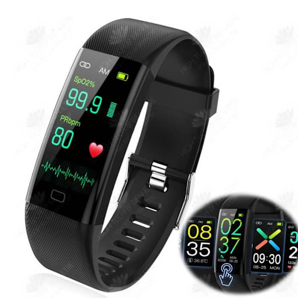 HTBE® Smart sports bracelet smart watch black sports bracelet waterproof sports watch suitable for young people