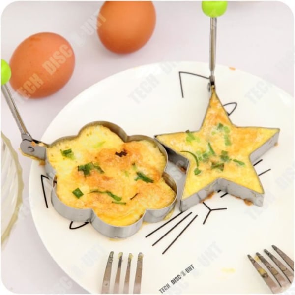 TD® omelettform 4 former stekt ägg köksmuffinstårta cupcake chokladtillbehör kreativ tårta stål bakning pizza