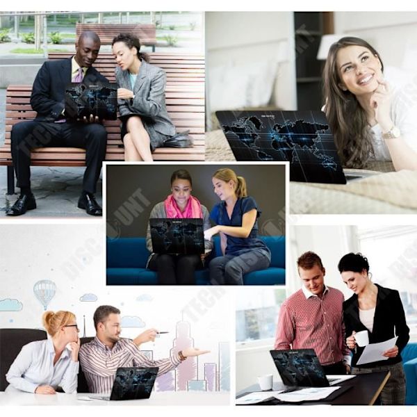 Tablet etui - TD® - 13 tommer - Vandtæt - Holdbar - Verdenskort