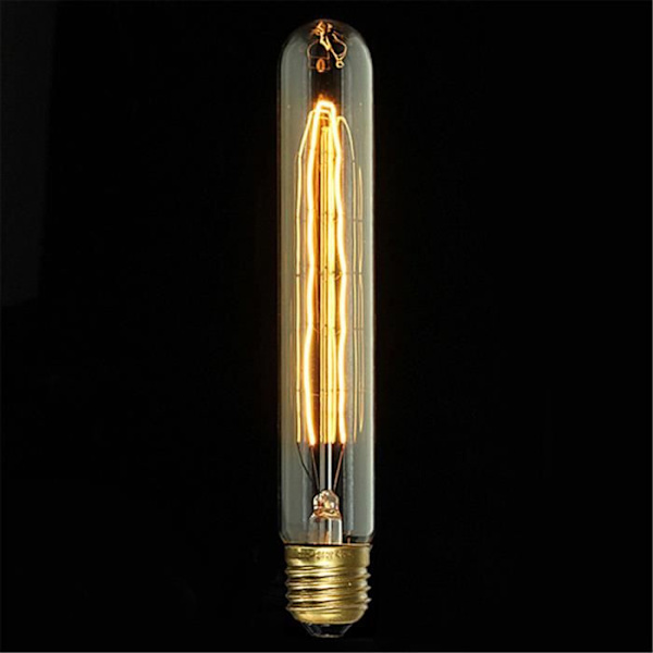 T30-185mm-E27 220v 40w Edison Bulb Tungsten Filament Lamp Retro Light