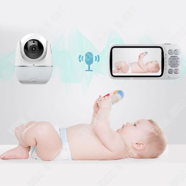TD® Baby Monitor Ultra-High Definition Lins Fjärrkontroll Färgglad färgväxling Väckarklocka Knapp Påminnelse Kontroll Monitor