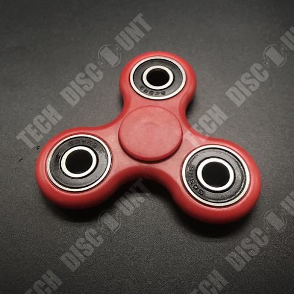 TD® Fidget Spinner Legetøj - Håndspinner - Tri-Spinner med Keramiske Perler - Anti-stress og Angst Legetøj. Rød