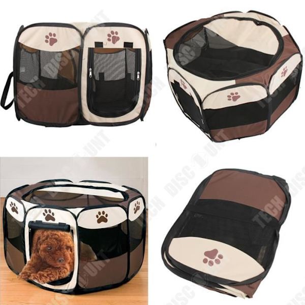 TD® TEMPSA Hundehvalpe Park Flettende Oktogonal For Dyrehus Hund