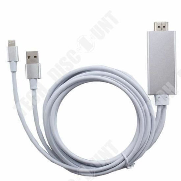 TD® HDMI-adapter HD-upplösning TV USB-kabel IPhone 7 Plus-7-6 Plus-6S-6-5S-5C-5-IPad Air till HDMI-adapterkabel kringutrustning