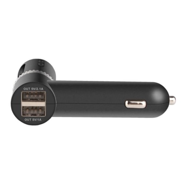 Bluetooth Car Kit FM-sändare med mikrofon, handsfreesamtal, dubbel USB-laddning 5V/2,1A