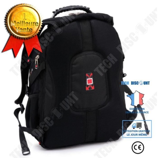 TD® 17,3 tums bärbar ryggsäck för män, vattentät med USB-laddningsport, bärbar ryggsäck med stor kapacitet 17 tum