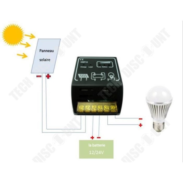 TD® 10A lille solsystem 12V batterikontrol moduler solpanel ladere