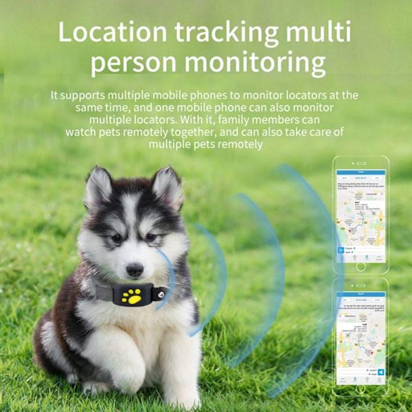 GPS-lokator - TD® - Vandtæt - Intelligent overvågning - Tab-sikker - Til hunde og katte Svart på utsidan och gul på insidan