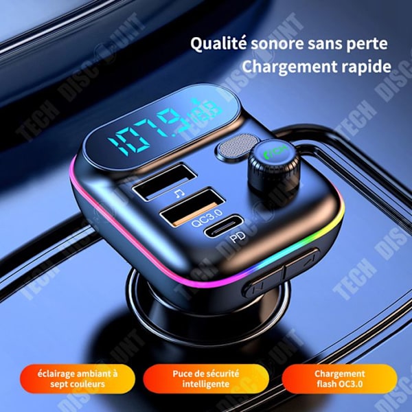 TD Autolaturi 20W MP3 1.2 tuumaa 32GB Bluetooth FM Laturi Autolle Auton liitännän laturi USB-sytytyksellä