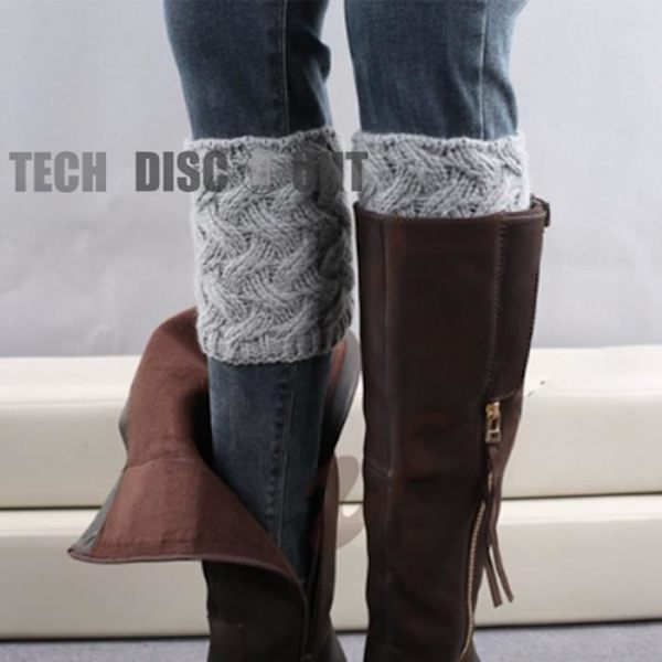 TD® Handstickad Ull Shin Socks Set Vinter Julstövlar Kalla Härliga Tjocka Varma strumpor Grå ljusgrått 16