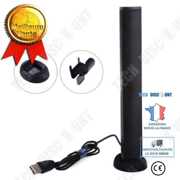 TD® Laptop-högtalare Bärbar USB-ljudkort Mini Bärbar Multimedia Active Band-högtalare Svart