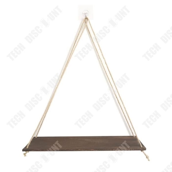 TD® Seinälle Kiinnitettävä Ruskea Puuhylly, Leijuvat Hyllyt Narulla Kylpyhuoneeseen, Olohuoneeseen, Keittiöön, S 35x14x0.85cm kastanj