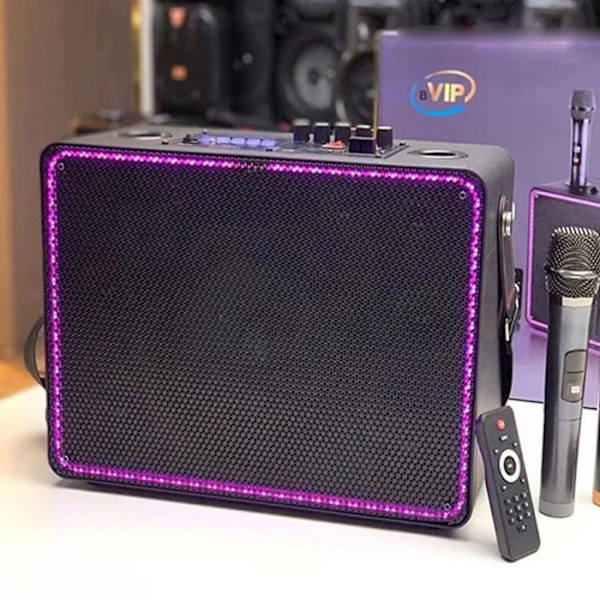 Trådløs bærbar Bluetooth-højttaler TD® 8 tommer til udendørs brug med mikrofon og subwoofer til lydafspilning