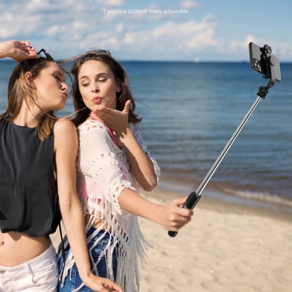 TD® Bluetooth allt-i-ett stativ Live Selfie Stick-hållare