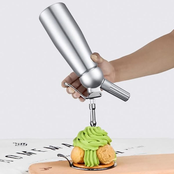 Chantilly Siphon - Professionell - 500ml - Aluminium - 3 munstycken - 70°C max