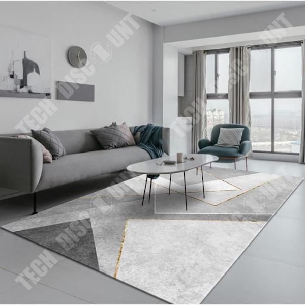 Grå tæppe stue hjem værelse lav bord moderne nordisk minimalistisk let luksus avanceret lydisolering 160 x 230