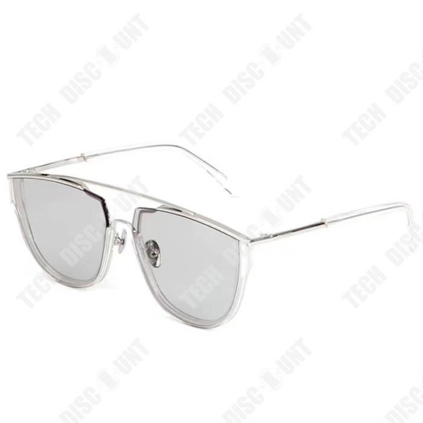 TD® Stora Solglasögon Transparent Glasögon Män Kvinnor Utomhusstil Tillbehör Runt ansikte Optikerbåge UV Sol
