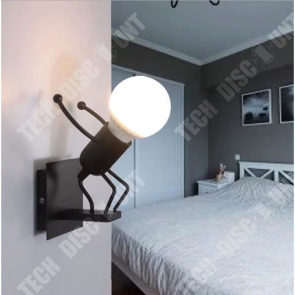 TD® Moderne Væglampe - Kreativ og Enkel - Sort