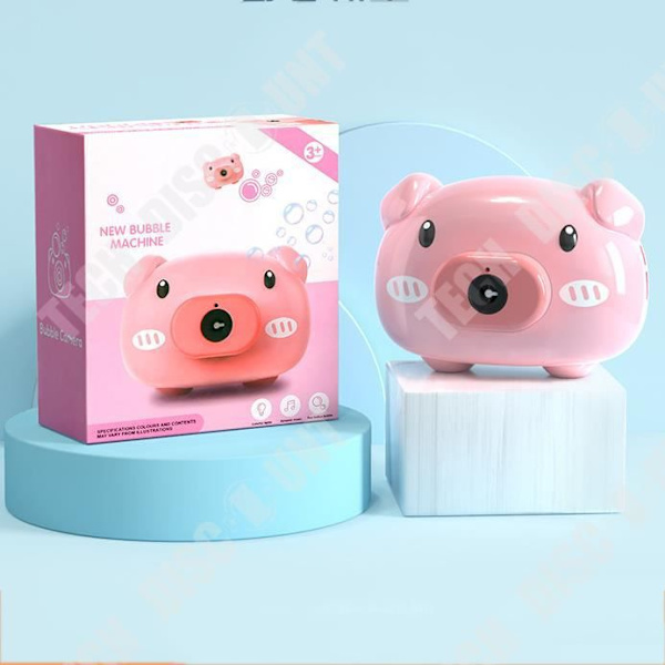 TD® Barns tecknade söt rosa automatisk blåsare och musik elektrisk gris bubbelmaskin Presenter till barn