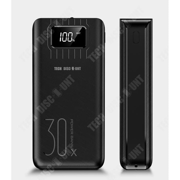 Ulkoakku - TD® - 7561121 - 30000 mAh - Nopea lataus - Moniportti USB