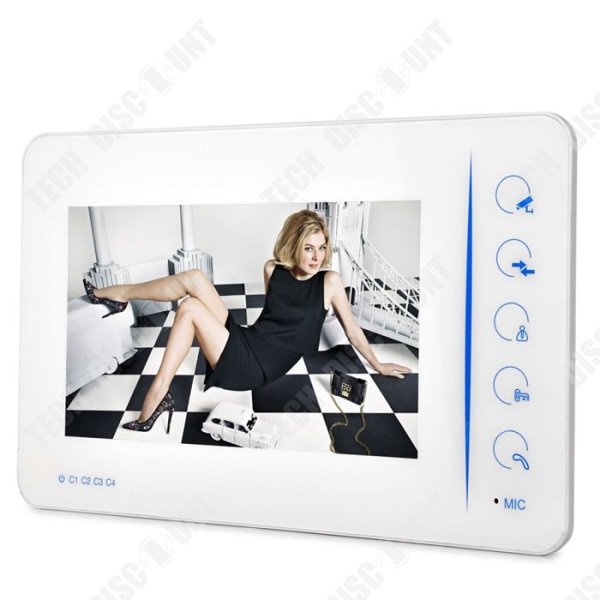 TD® Door Bell 7-tums visuell dörrklocka med kamerafunktion Touch Visual Intercom-dörrklocka för en-till-en-hem