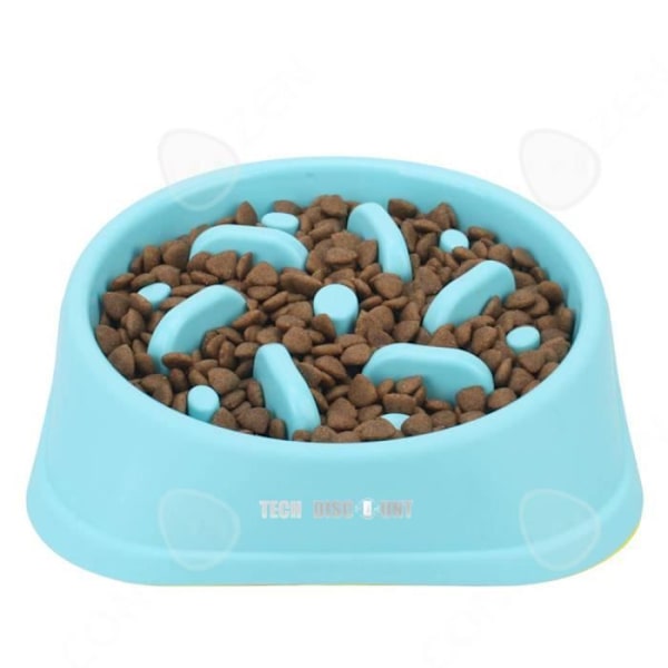 Gamelle anti glouton hund kat TD® 18.3*4.6cm til små kæledyr, mellemstore og store langsomfoder skål til hunde