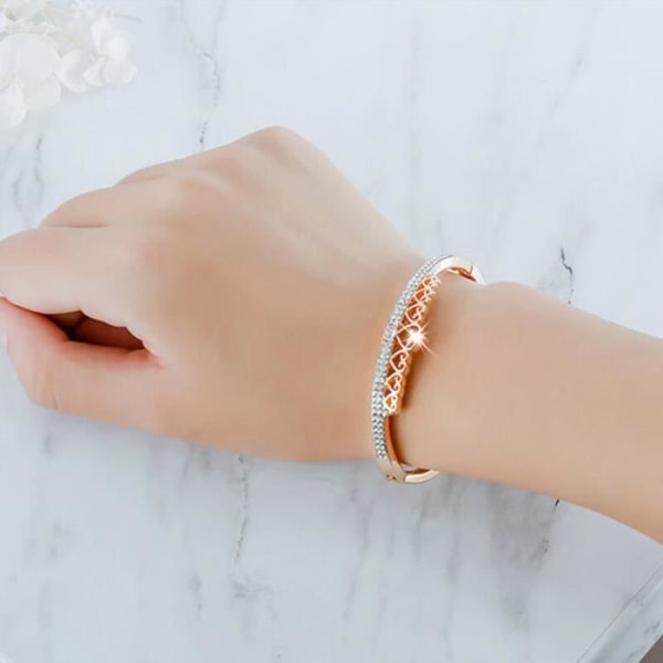Armbånd til kvinder - Tooopfeel - Vintage Elegance - Roseguld - Zirconiumoxid - Festlig fødselsdagsgave Rose guld