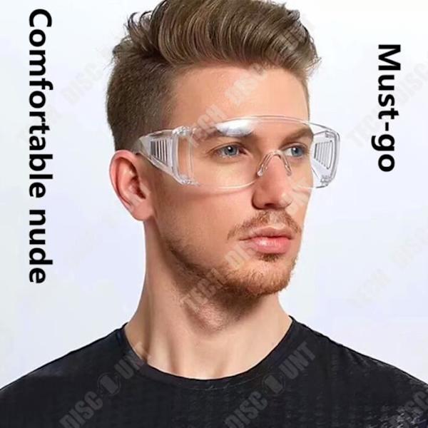 TD® Arbetsskyddsglasögon DIY anti-dimma anti-damm kemi byggarbetsplats pvc laboratorium kvinna man överglasögon meny
