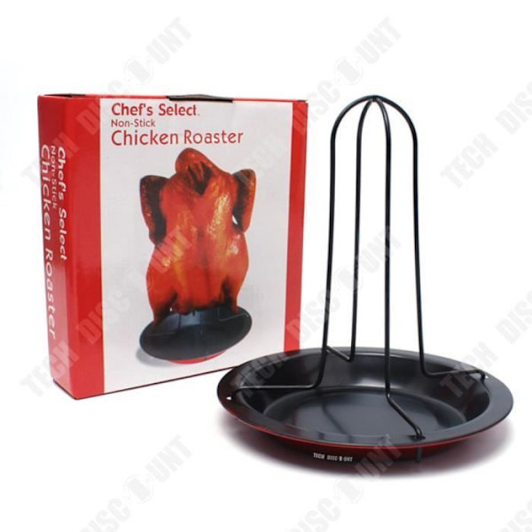 Plateau til kylling i rustfrit stål TD® L 16.5*H 17cm Separat design Tykt grill barbacoa til udendørs camping
