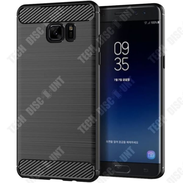 TD® Carbon Fiber Silikon Telefonfodral för Samsung Galaxy Note9 Skydd Borstad Bare Metal Texture