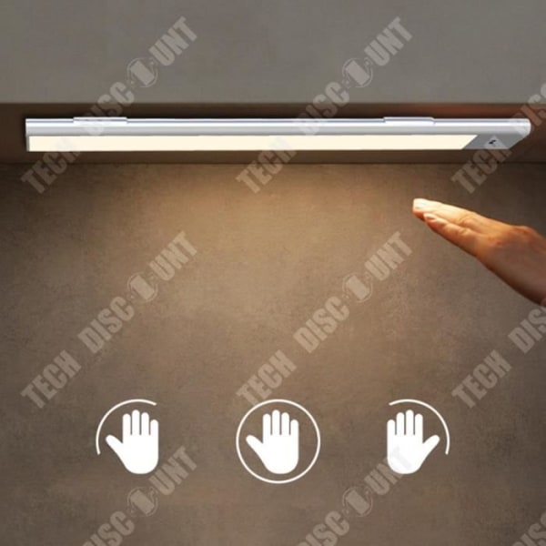 TD® Lång ljusslang med sensor 30cm Paket med 3 Trådlös design Manuell skanning sensor Väggmonterad ljusstång