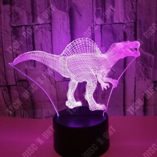 TD® Ny Dinosaur 3D Lys Berøring Farverig 3D Vision Led Natlamper Gave Dekoration Atmosfære Led Lille Bordlampe