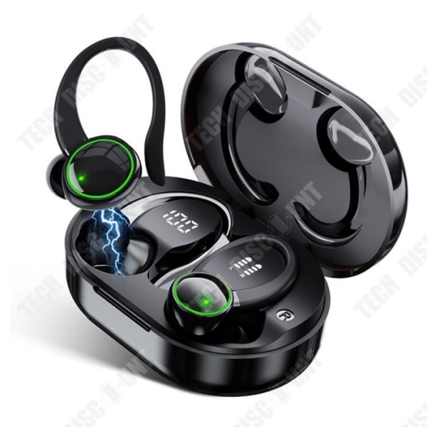 TD® Bluetooth 5.3 Over-Ear Headset Smart Digital Display Superlång batteritid